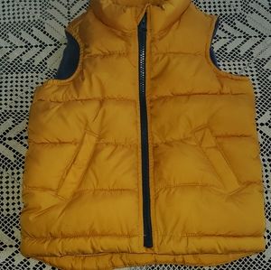 Yellow Old Navy kids puffy vest